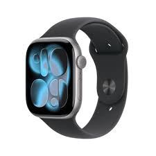 Apple Watch Series 11 GPS 46mm Jet Black Aluminium Case with Black Sport Band - S/M, Model A3333